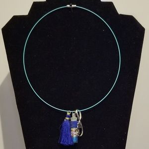 Blue Hope And Wish Bottle Necklace